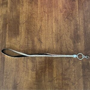 Champagne Colored Bling Rhinestone Lanyard Keychain Keyring (NWOT)